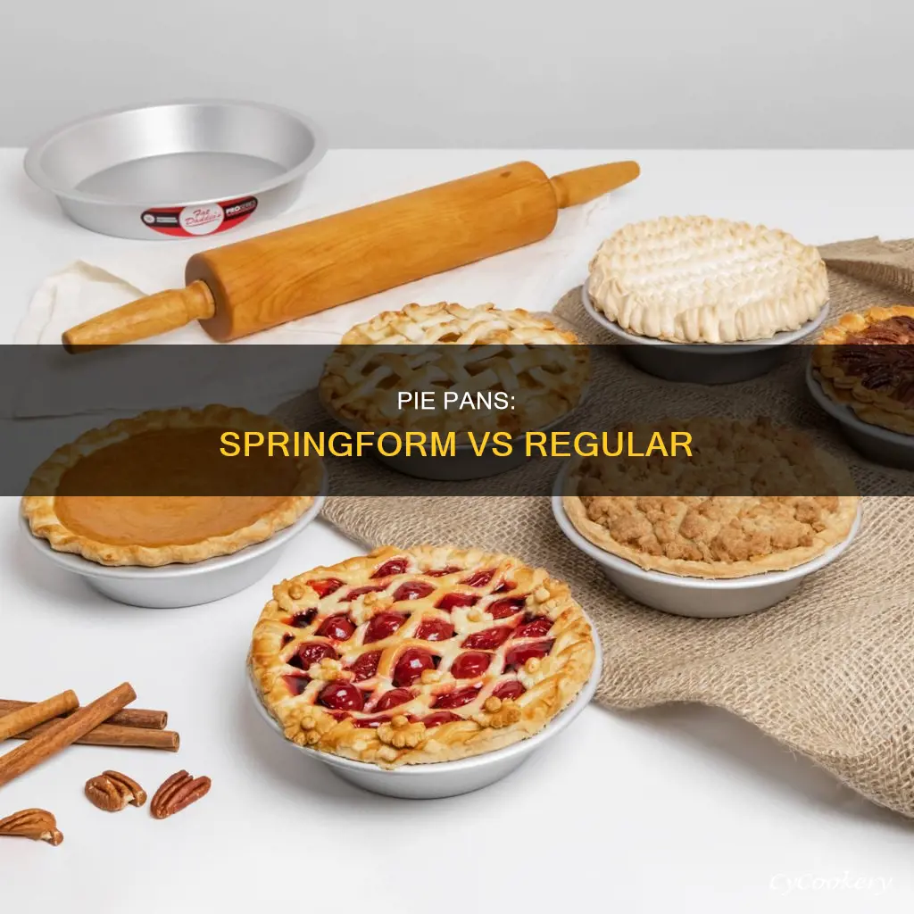 can regular pie pan be used instead of springform pan