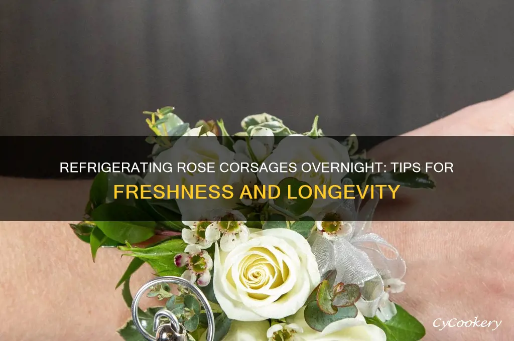 can rose corsages be refrigerated overnight