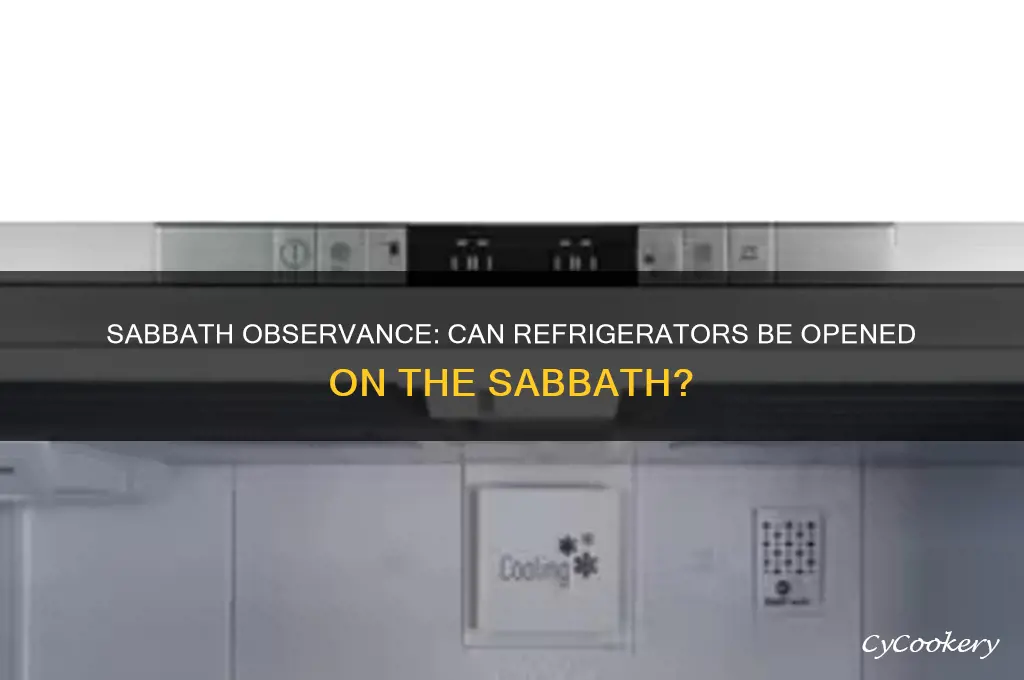 can sabbath observers open the refrigerator on the sabbath