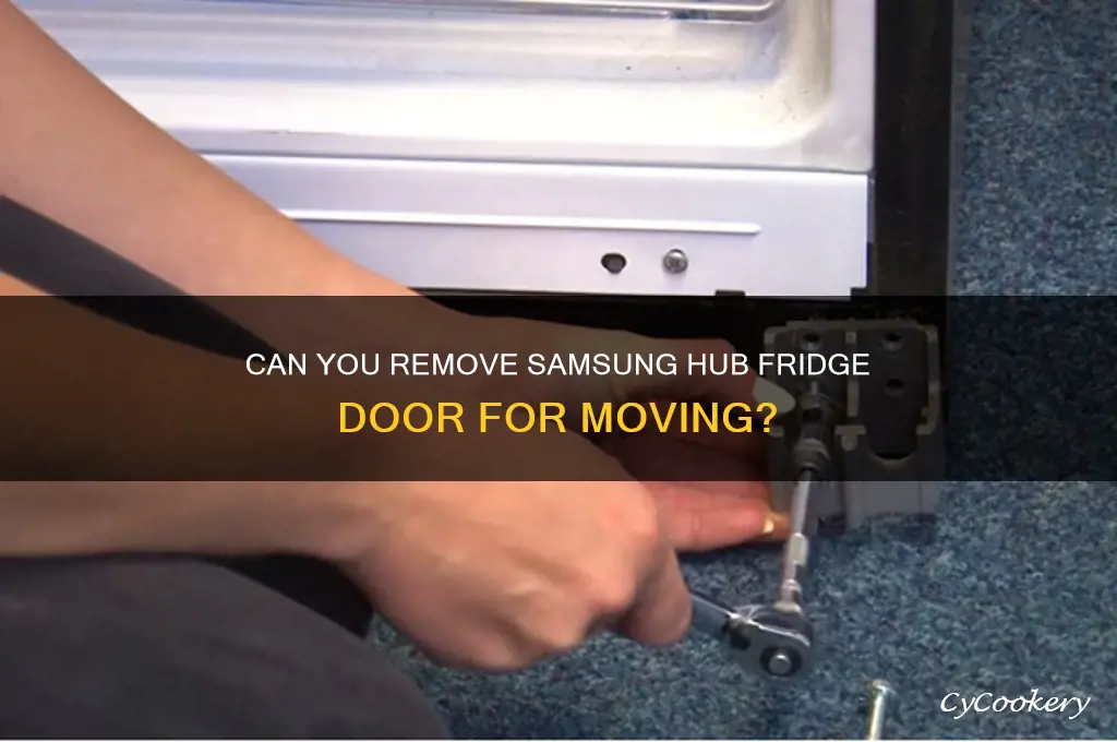 can samsung hub refrigerator door taken off when moving
