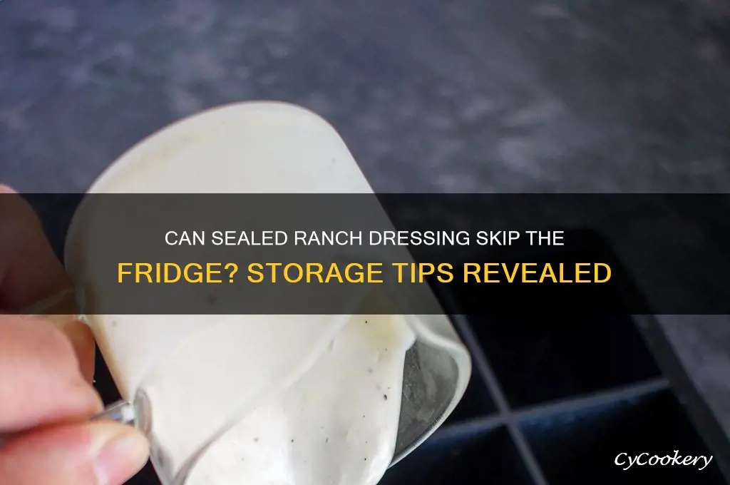 can sealed ranch not be refrigerated