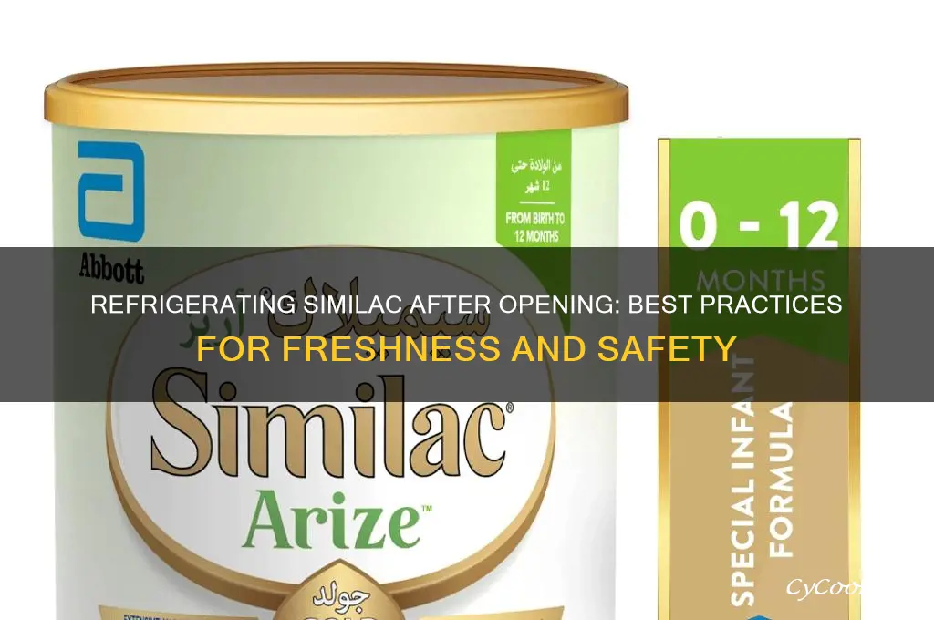 can similac be refrigerated after opening