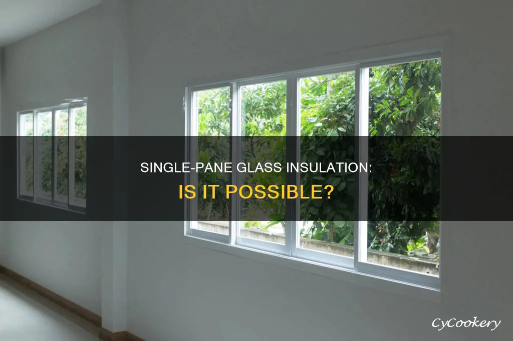 can single pane glass be insulated