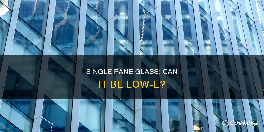 can single pane glass be low e