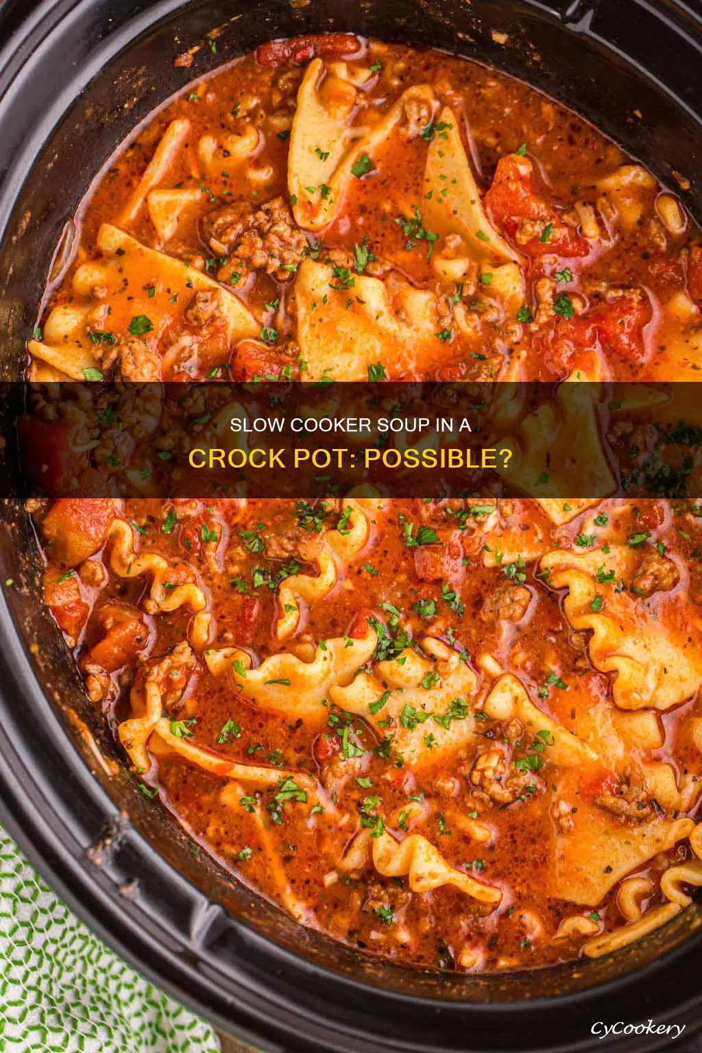 can slow cooker soup recipe be made in crock pot