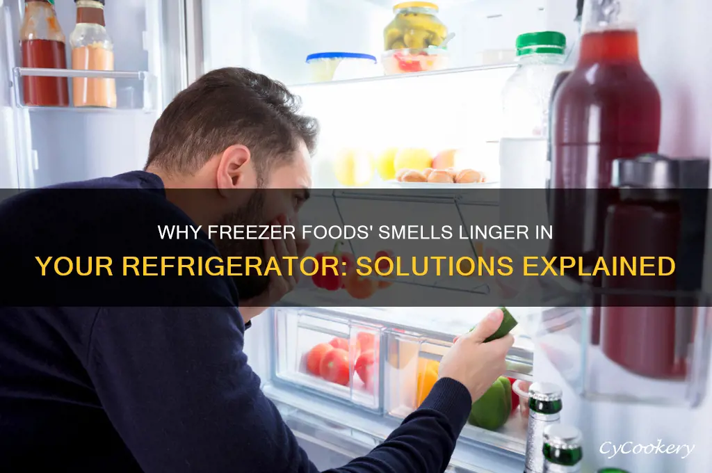 can smell freezer foods in refrigerator