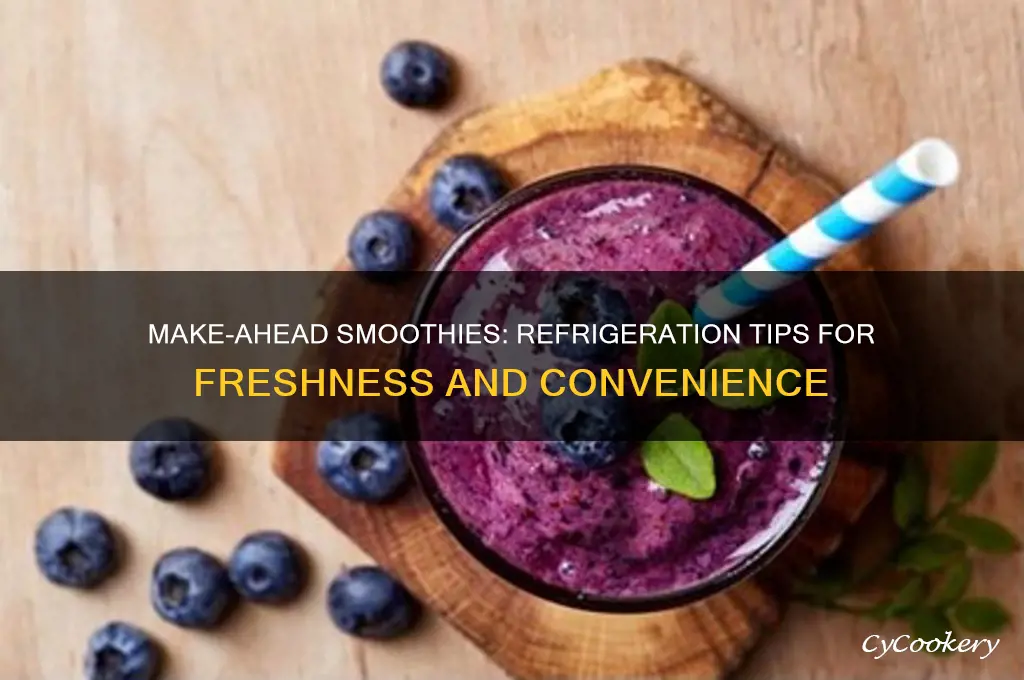 can smoothies be made ahead and refrigerated