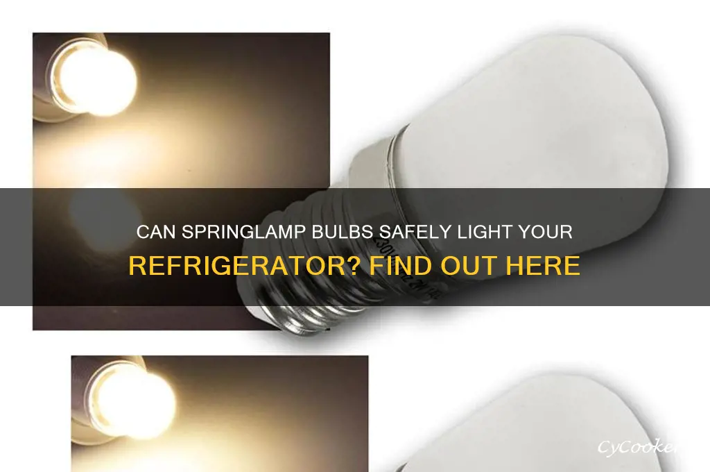 can springlamp light bulb go in refrigerator