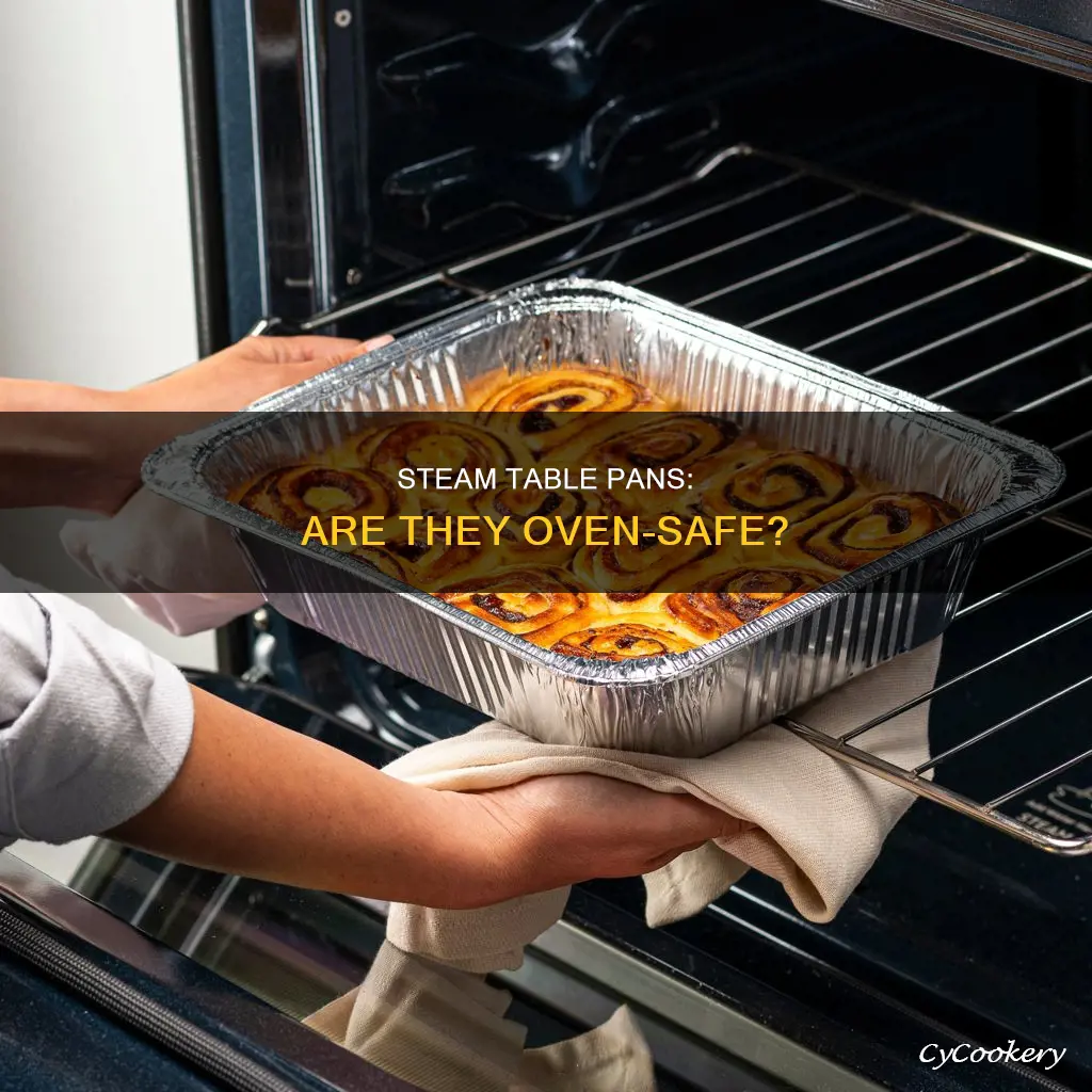 can steam table pans go in the oven