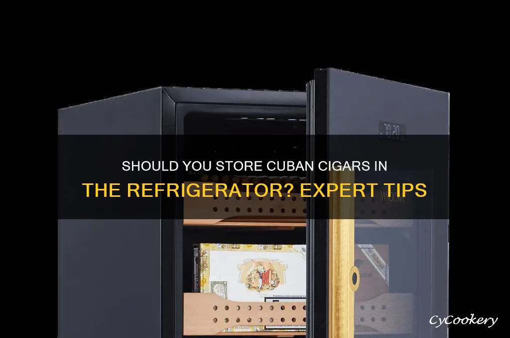 can store cuban cigars in refrigerator