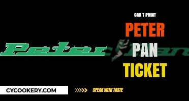 Peter Pan Ticket Woes: Printing Problems