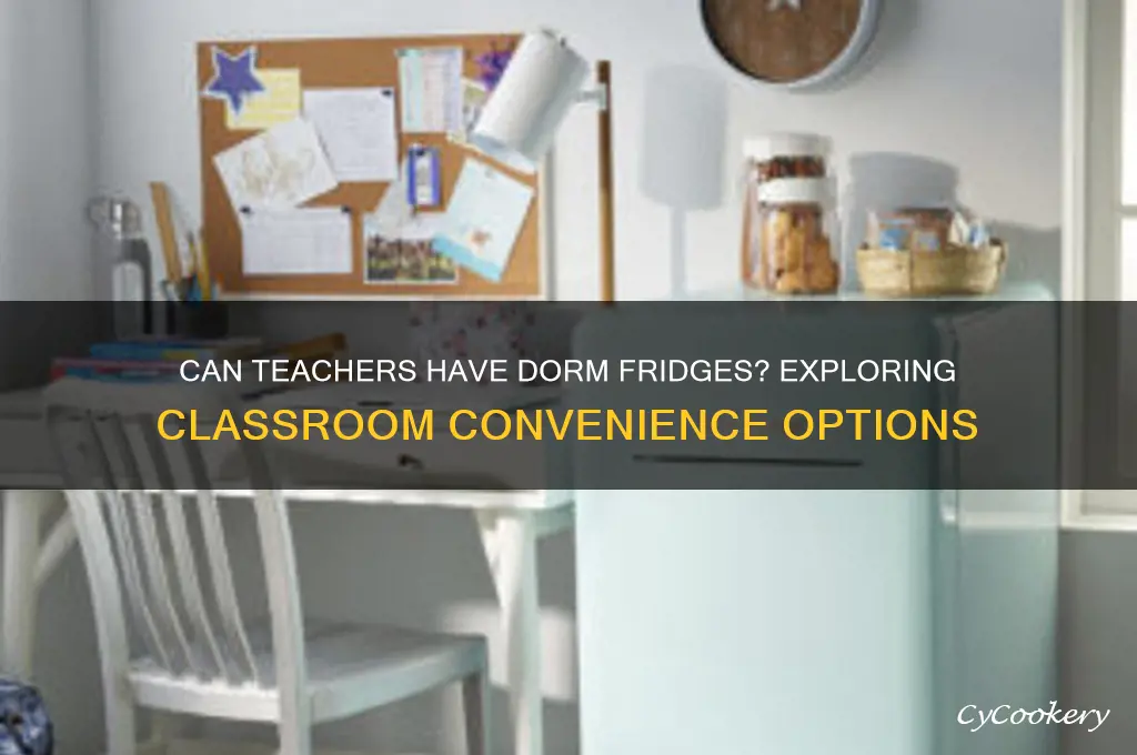 can teachers have a dorm refrigerator