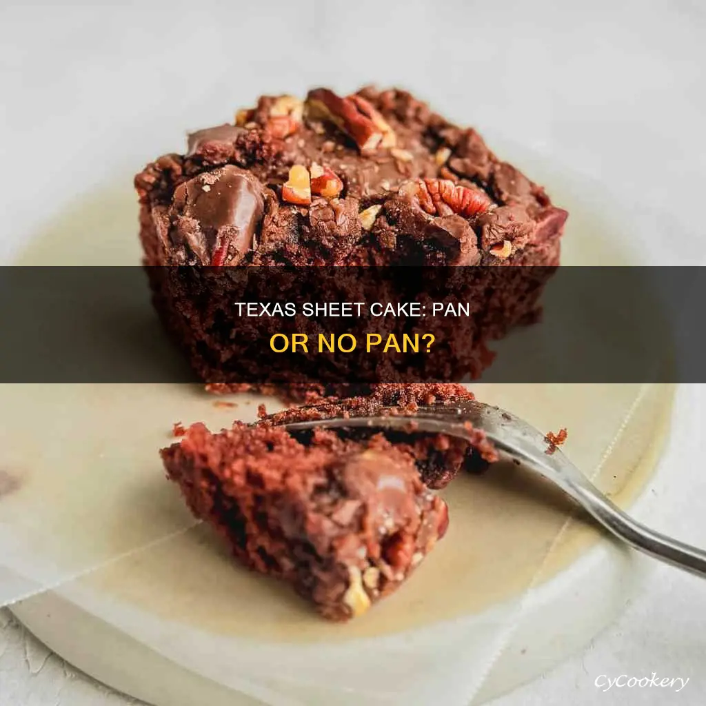 can texas sheet cake be served out of pan