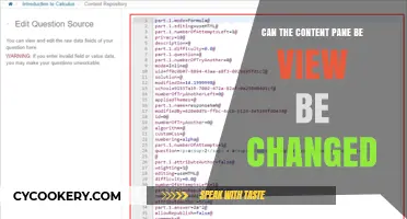 How to Modify Your Content Pane View