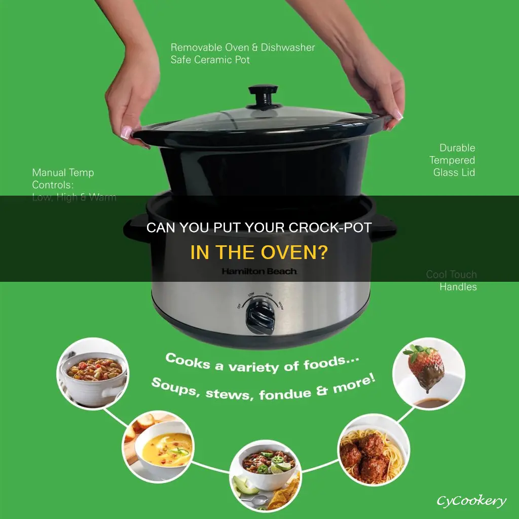 can the cruisinart slow cooker pan go in the oven