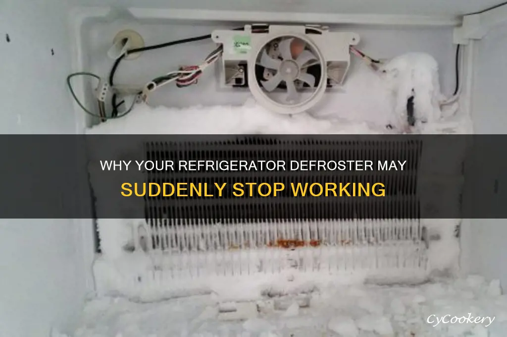can the defroster quit working on the refrigerator