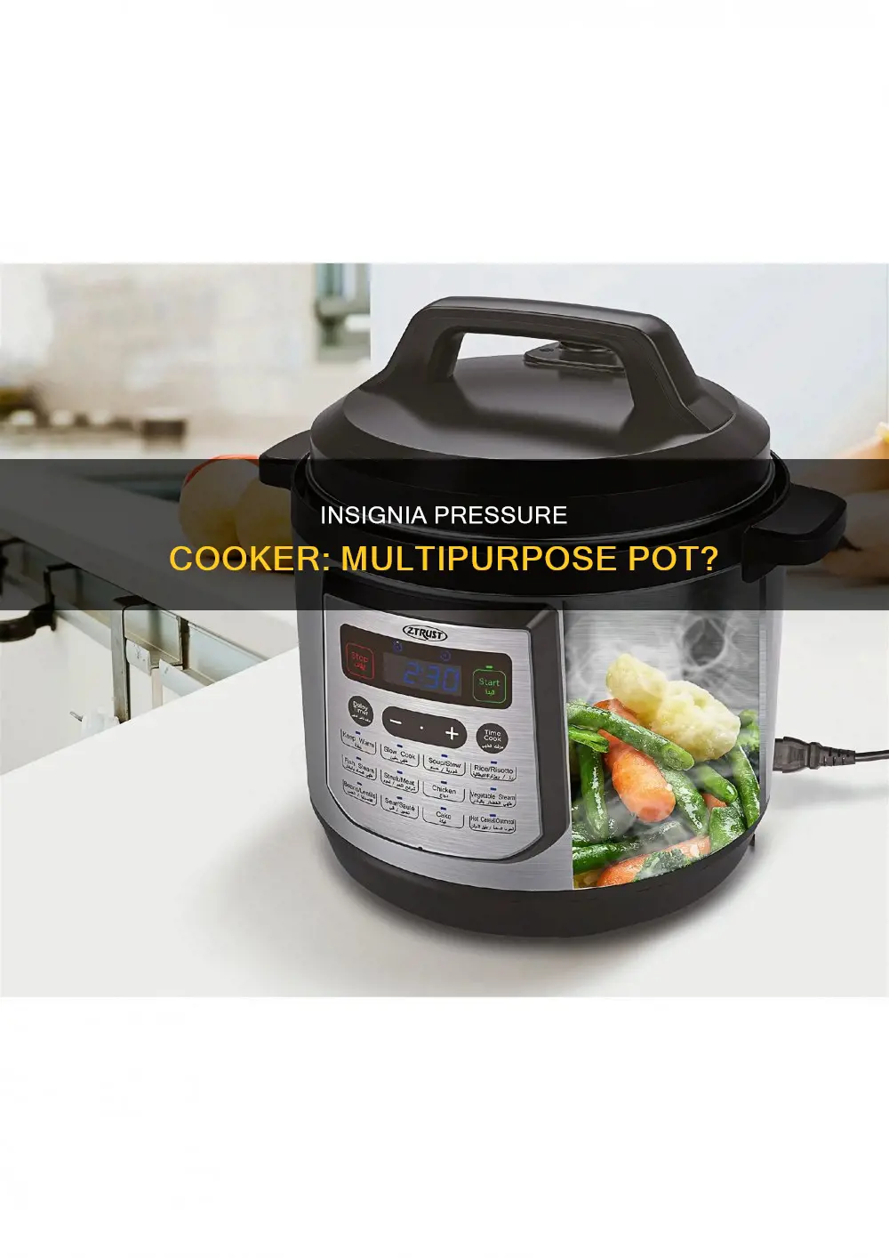 can the insignia pressure cooker act as a normal pot