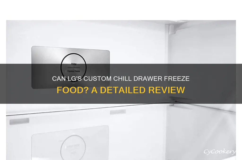 can the lg refrigerator custom chill drawer freeze food