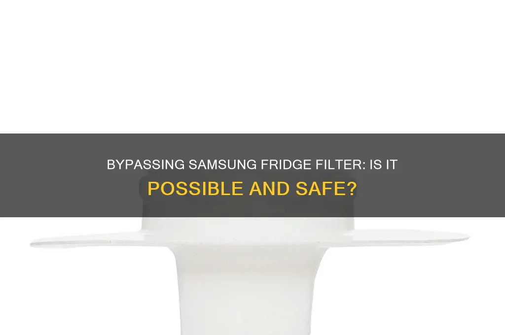 can the samsung refrigerator filter be bypassed