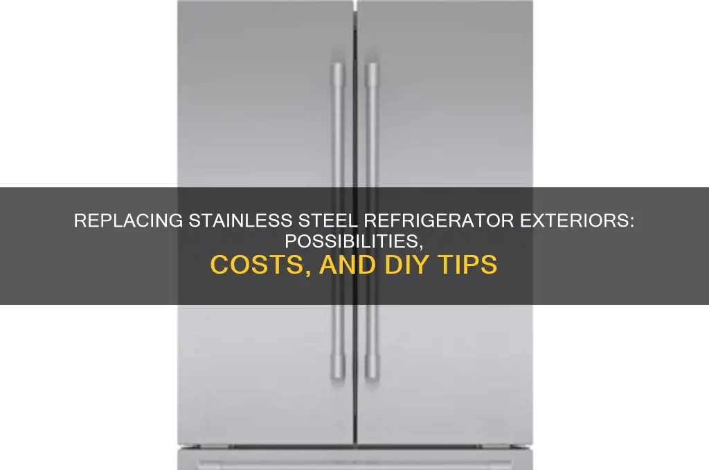 can the stainless steel exterior of refrigerator be replaced