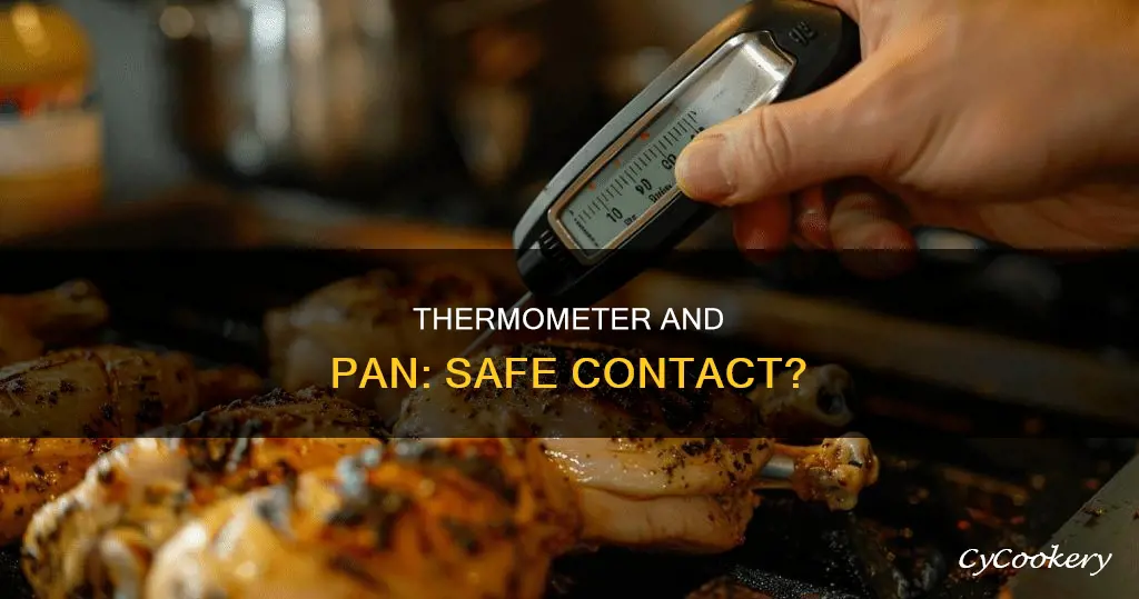 can thermometer touch pan