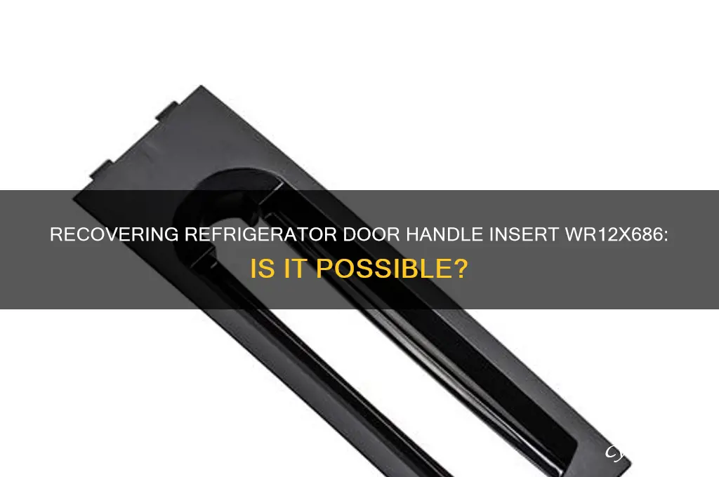 can this refrigerator door handle insert wr12x686 be recovered