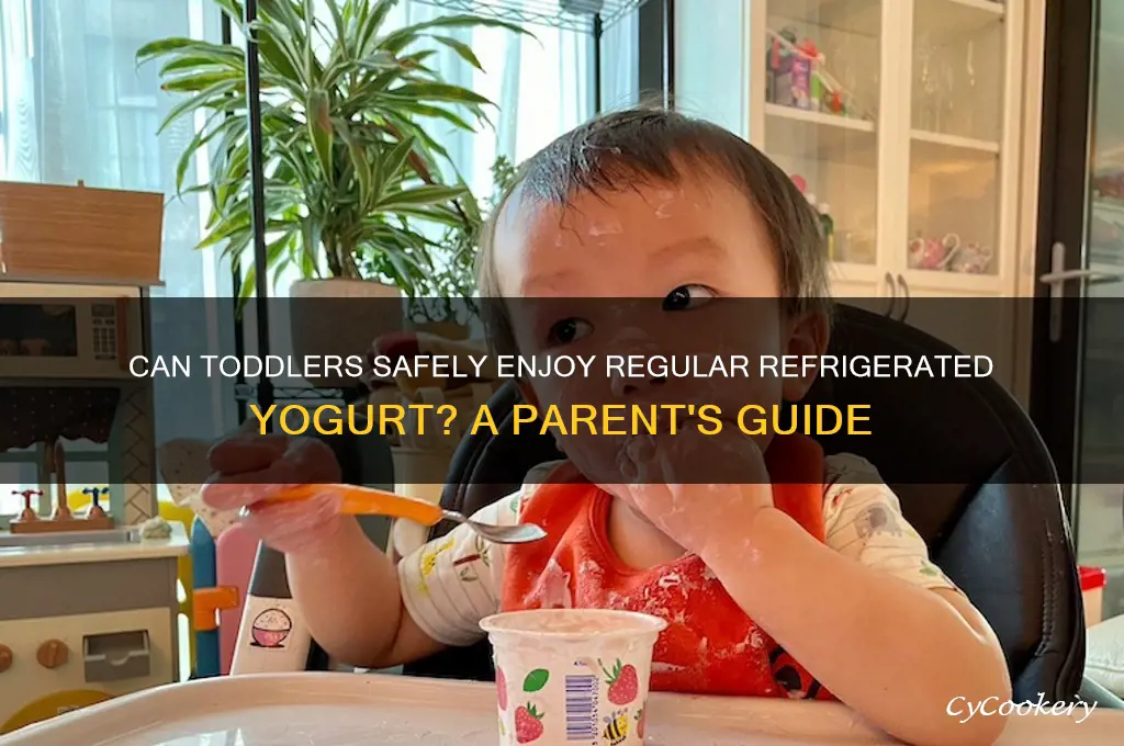 can toddler eat regular yogurt refrigerated