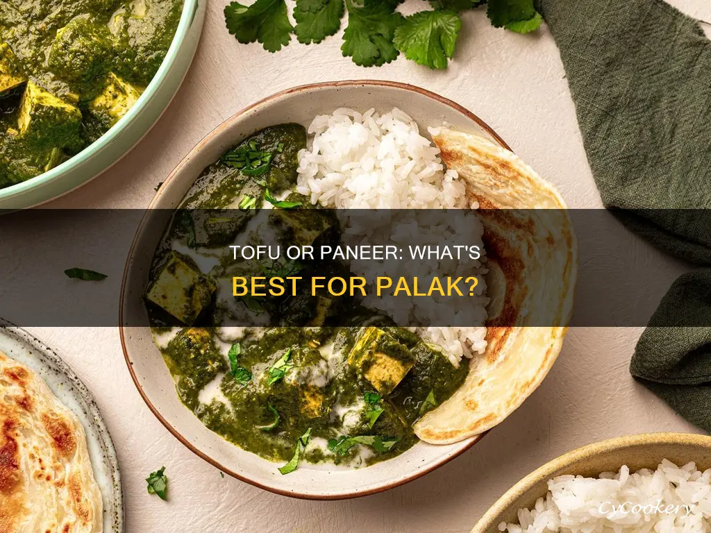 can tofu be substituted for paneer in palak paneer