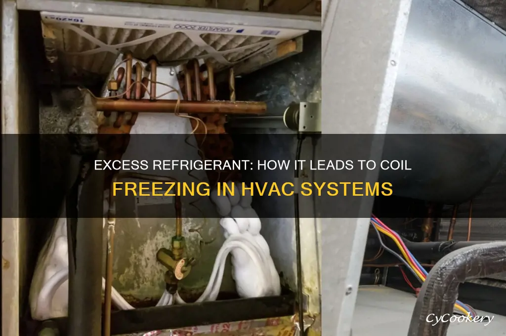 can too much refrigerant cause coil to freeze