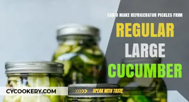 Make Refrigerator Pickles with Regular Large Cucumbers: A Simple Guide