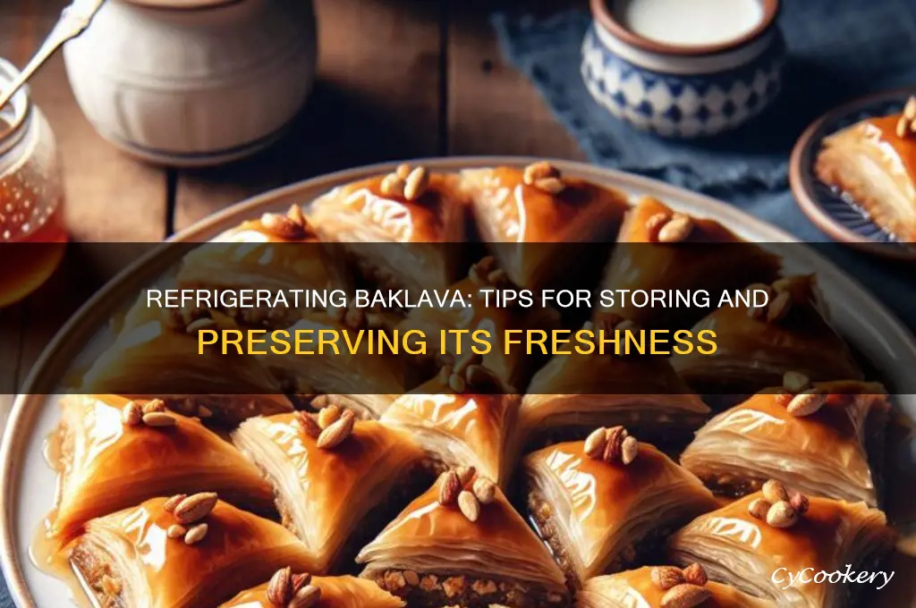can u refrigerate baklava