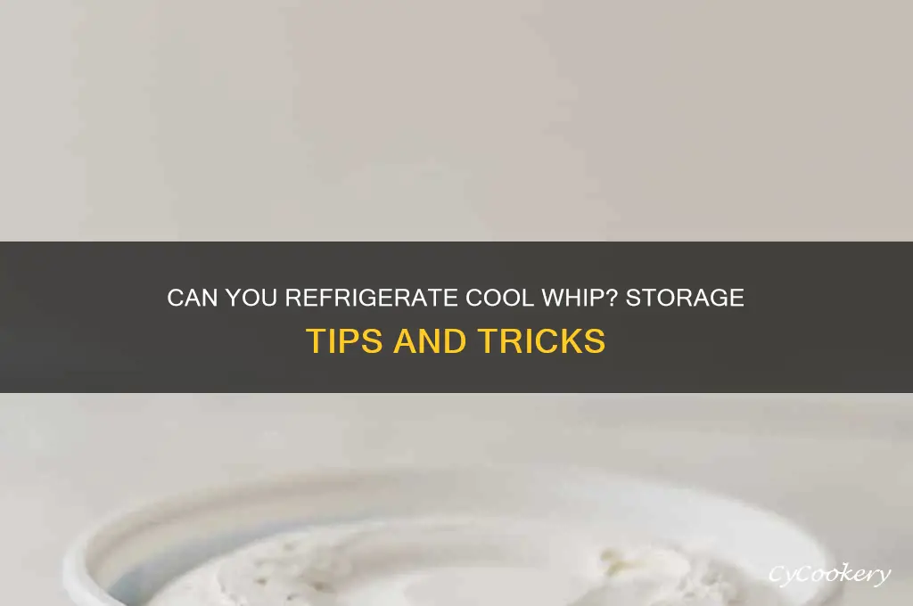 can u refrigerate cool whip