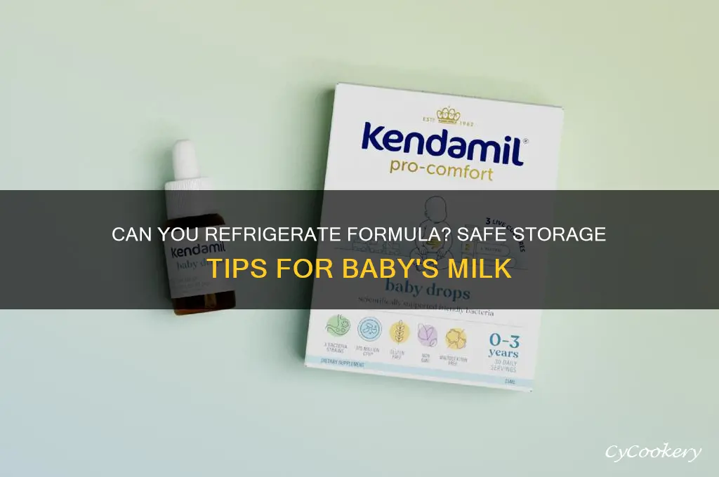 can u refrigerate formula