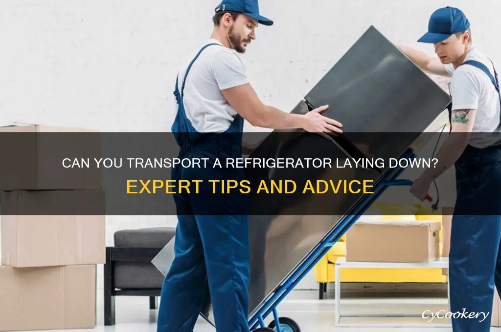can u transport a refrigerator laying down