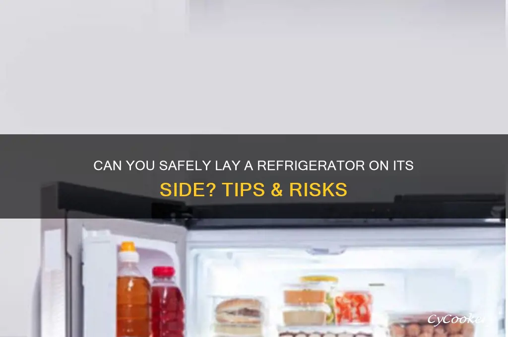 can u turn a refrigerator on its side