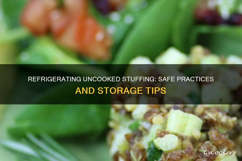 can uncooked stuffing be refrigerated