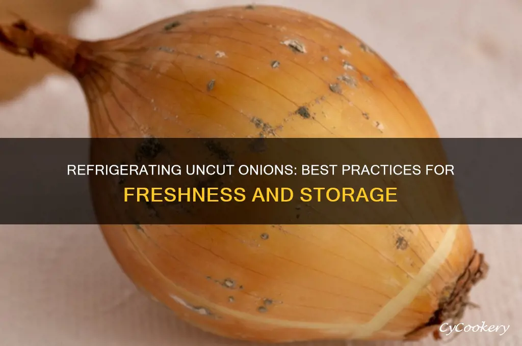 can uncut onions be refrigerated