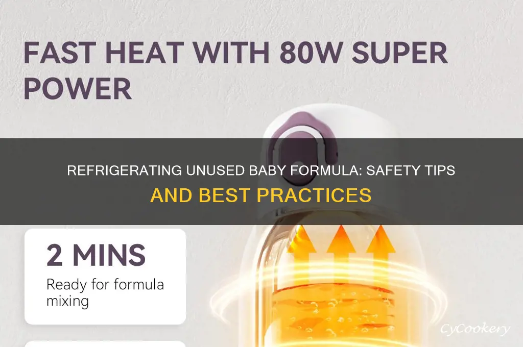 can unused formula be refrigerated