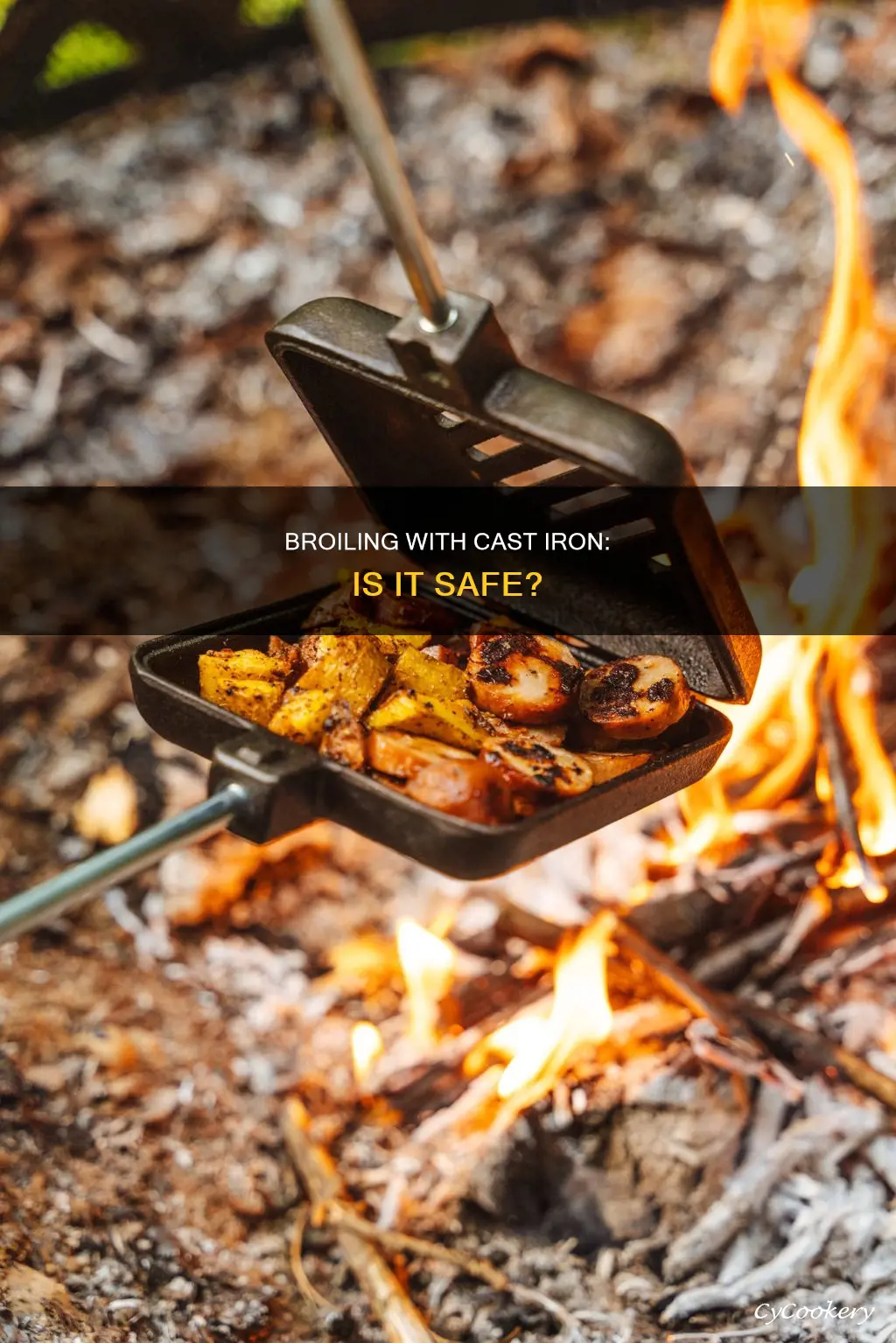 can use a cast iron pan for broiling