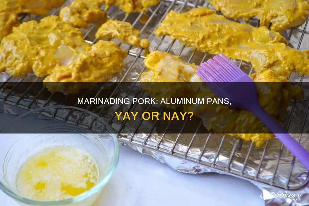 can use an aluminum pan to marinade pork