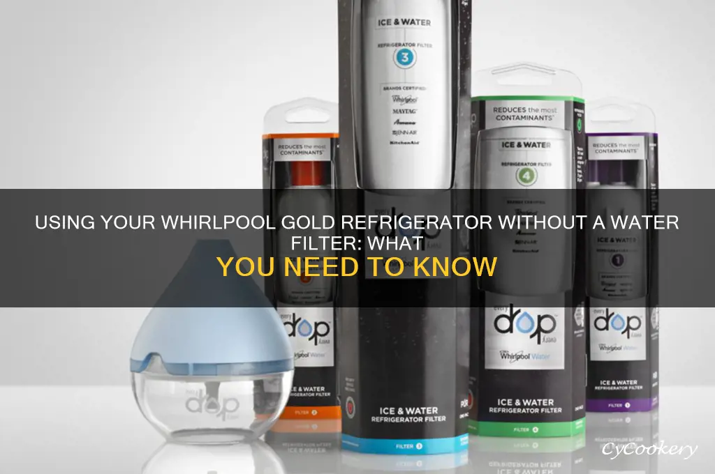 can use whirpool gold refrigerator without the watre filter