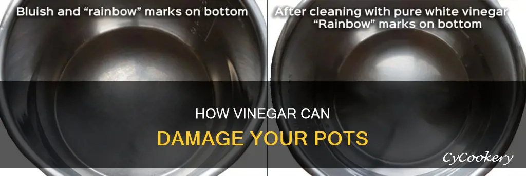 can vinegar damage a cooking pot