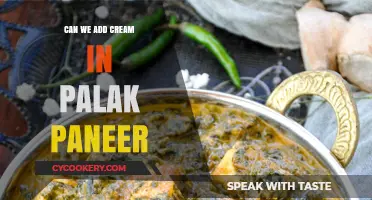 Adding Cream to Palak Paneer: Enhancing the Dish's Taste