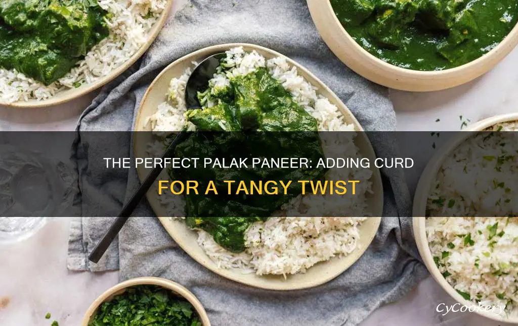 can we add curd in palak paneer