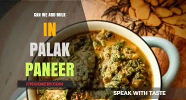Palak Paneer: Milk or No Milk?