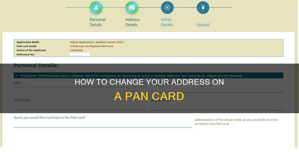 can we change address on pan card
