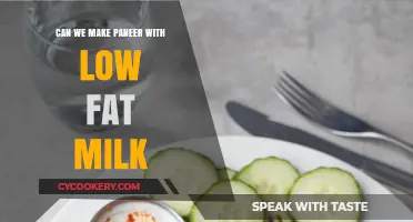 Making Paneer: Low-Fat Milk, High-Taste Paneer?