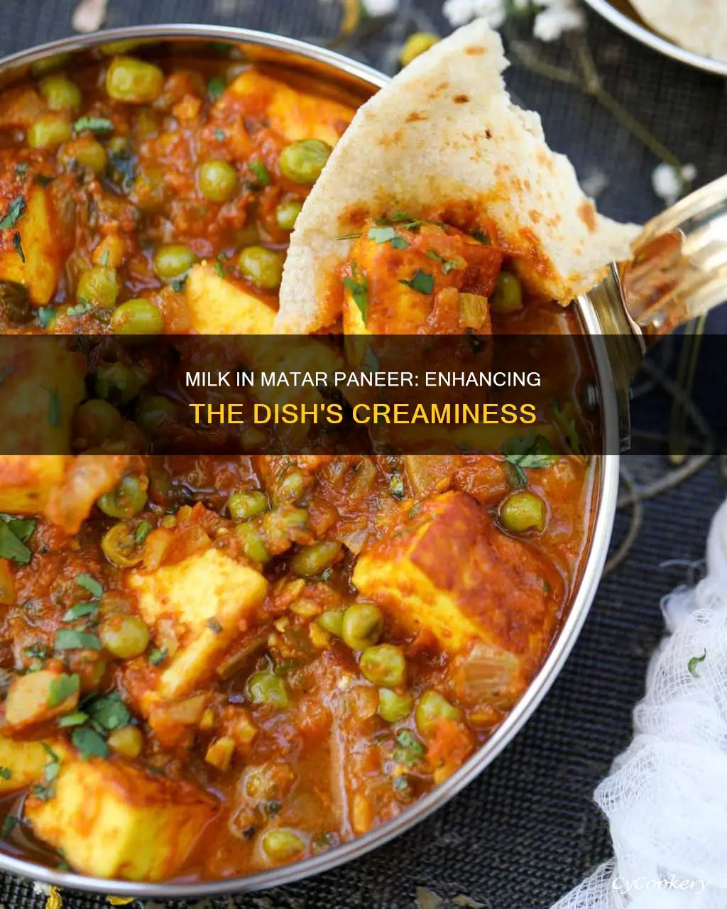 can we put milk in matar paneer