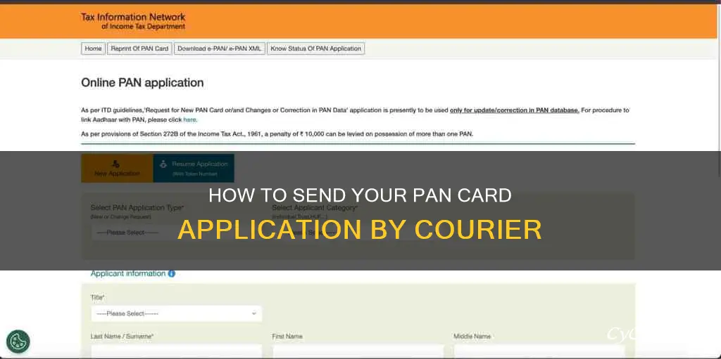 can we send pan card application through courier