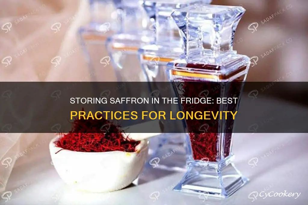 can we store saffron in refrigerator